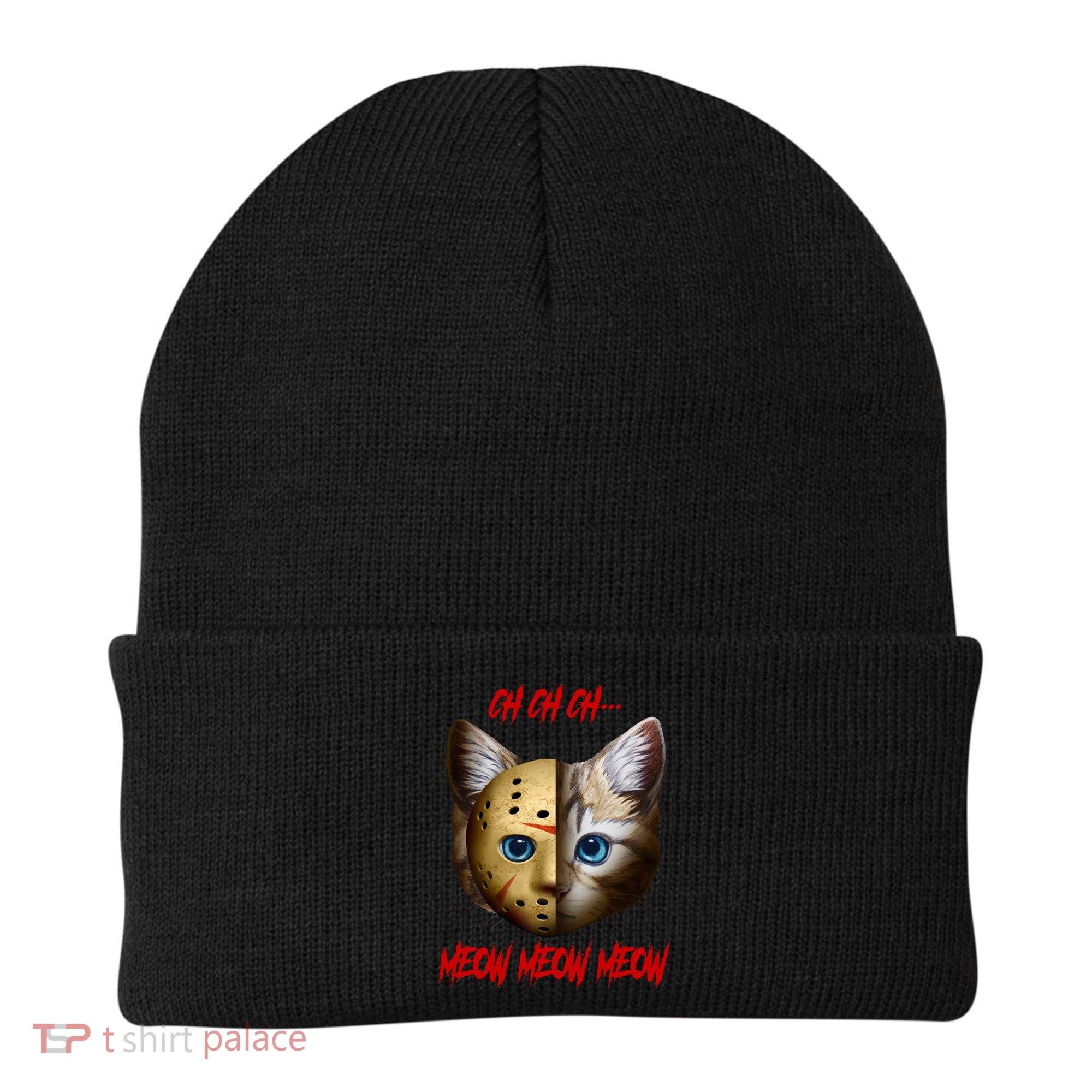 Ch Ch Ch Meow Meow Meow Cat Horror Movie Beanie