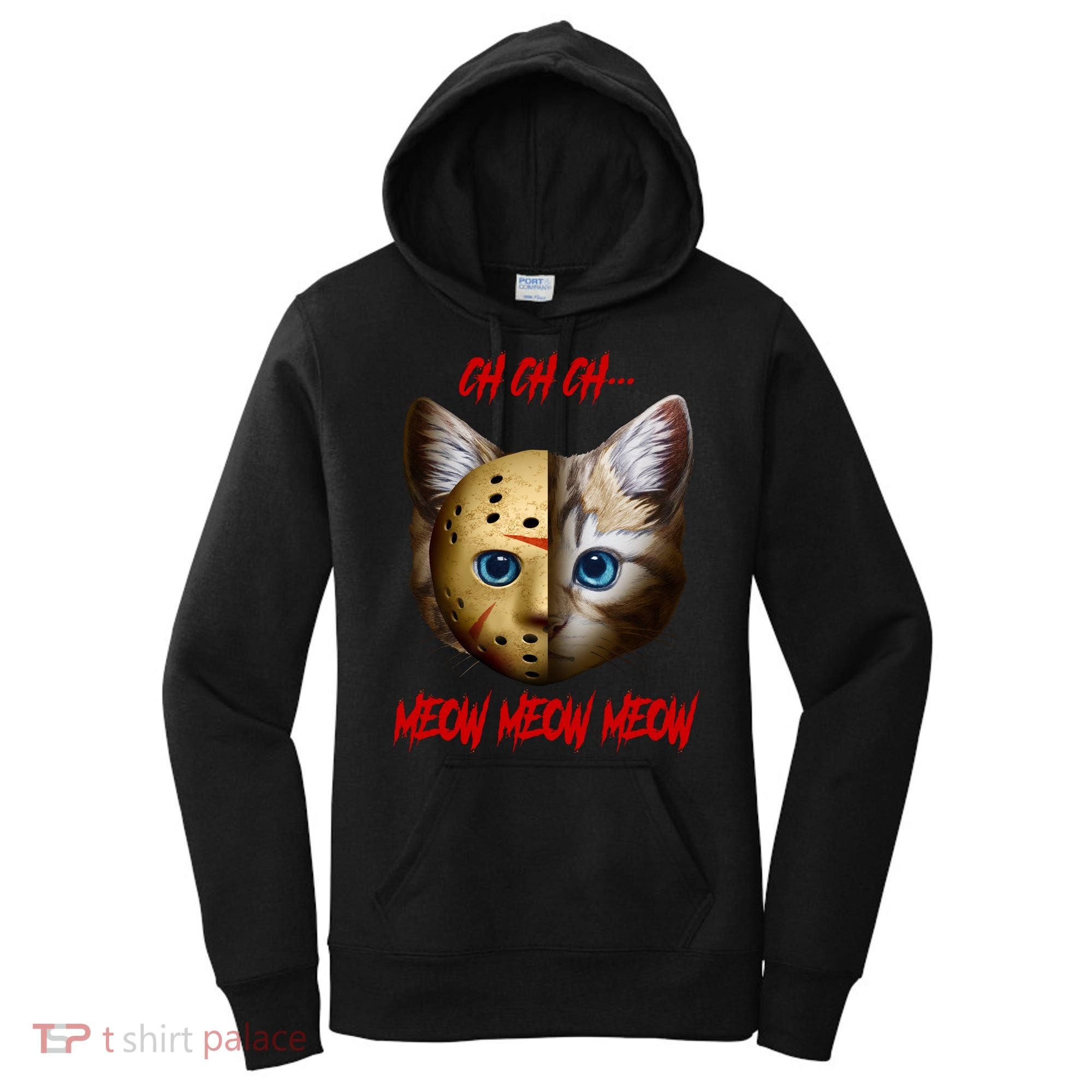 Ch Ch Ch Meow Meow Meow Cat Horror Movie Women's Hoodie