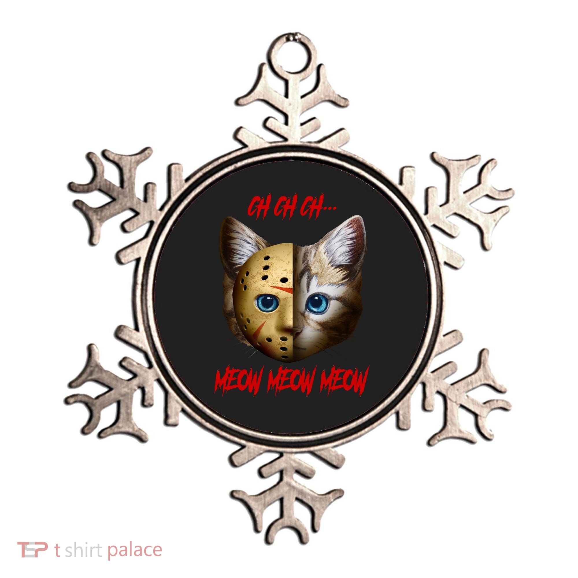 Ch Ch Ch Meow Meow Meow Cat Horror Movie Ornament