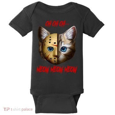 Ch Ch Ch Meow Meow Meow Cat Horror Movie Baby Bodysuit