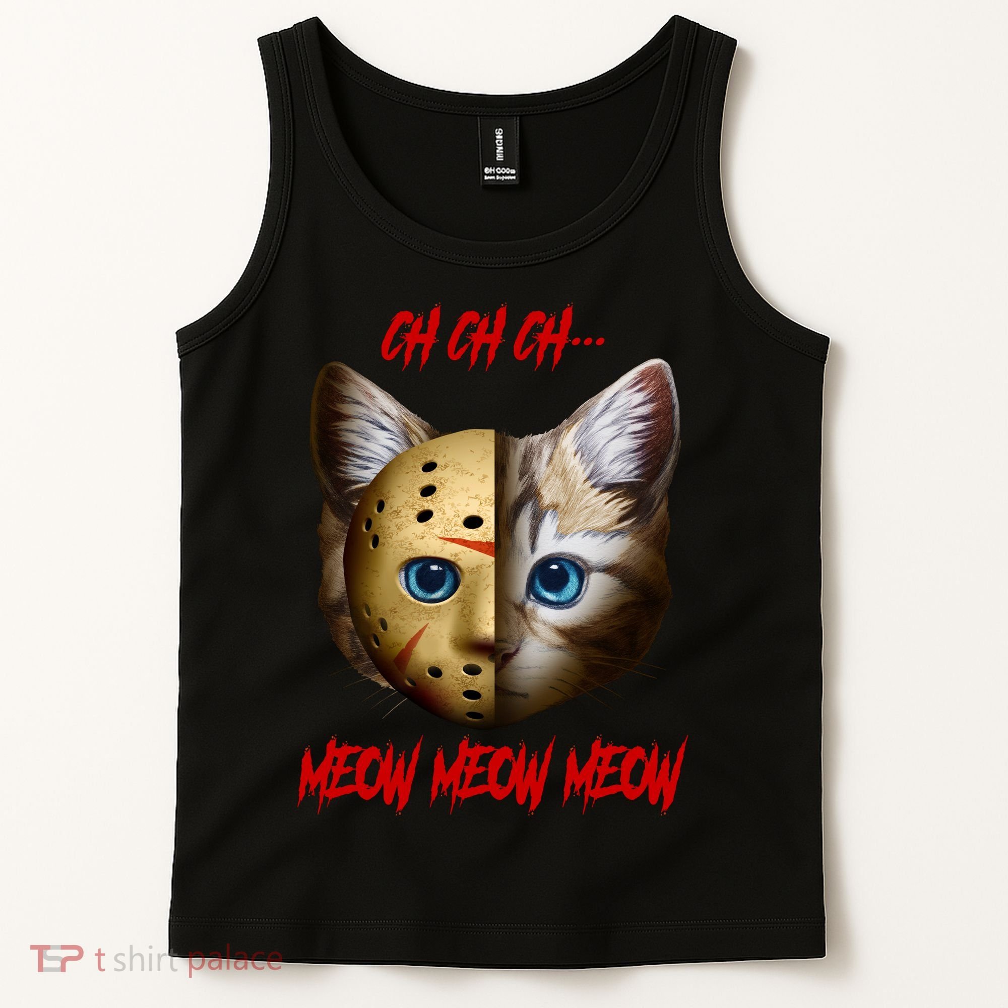 Ch Ch Ch Meow Meow Meow Cat Horror Movie Tank Top