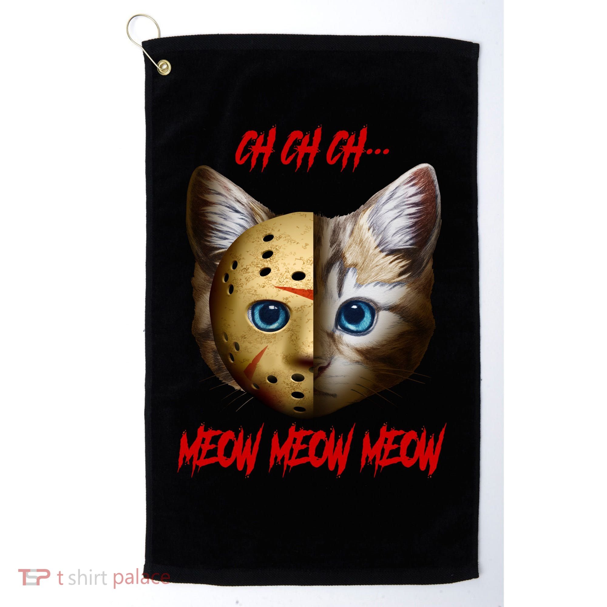 Ch Ch Ch Meow Meow Meow Cat Horror Movie Golf Towel