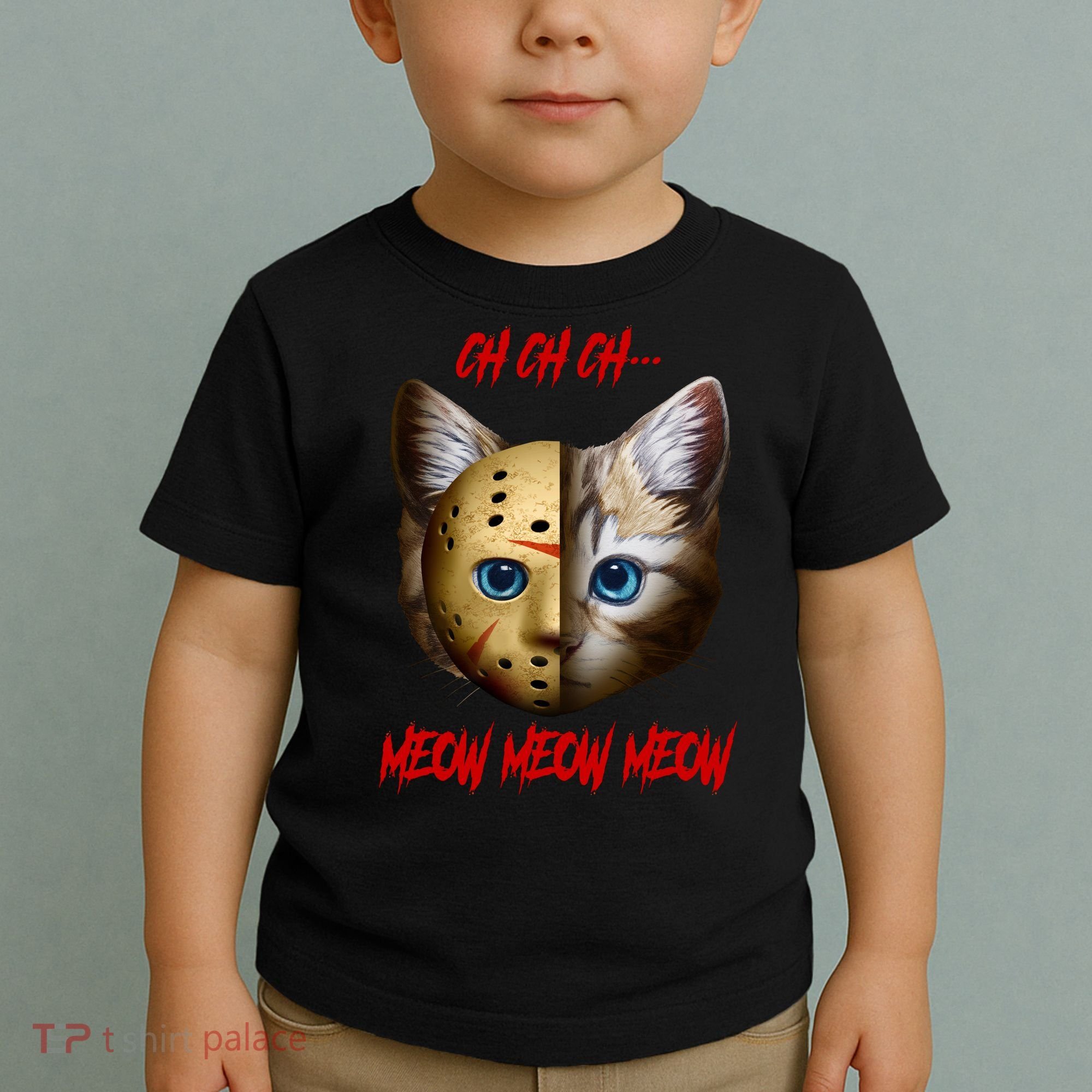 Ch Ch Ch Meow Meow Meow Cat Horror Movie Toddler T-Shirt