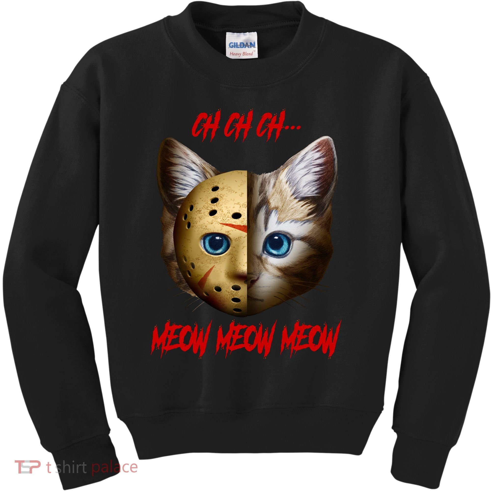 Ch Ch Ch Meow Meow Meow Cat Horror Movie Kids Sweatshirt