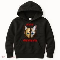 Ch Ch Ch Meow Meow Meow Cat Horror Movie Kids Hoodie thumb 0