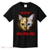 Ch Ch Ch Meow Meow Meow Cat Horror Movie Kids T-Shirt thumb 0