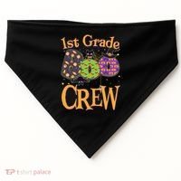 Cute Halloween 1st Grade Boo Crew USA-Made Doggie Bandana thumb 0