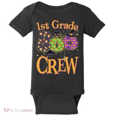 Cute Halloween 1st Grade Boo Crew Baby Bodysuit