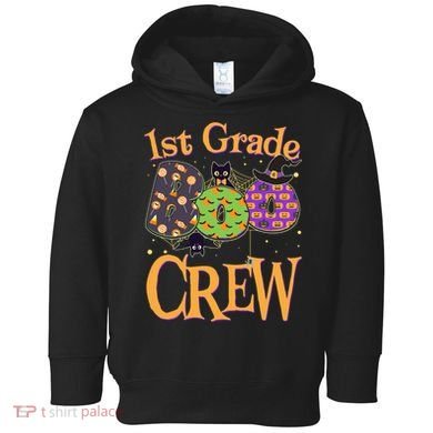 Cute Halloween 1st Grade Boo Crew Toddler Hoodie