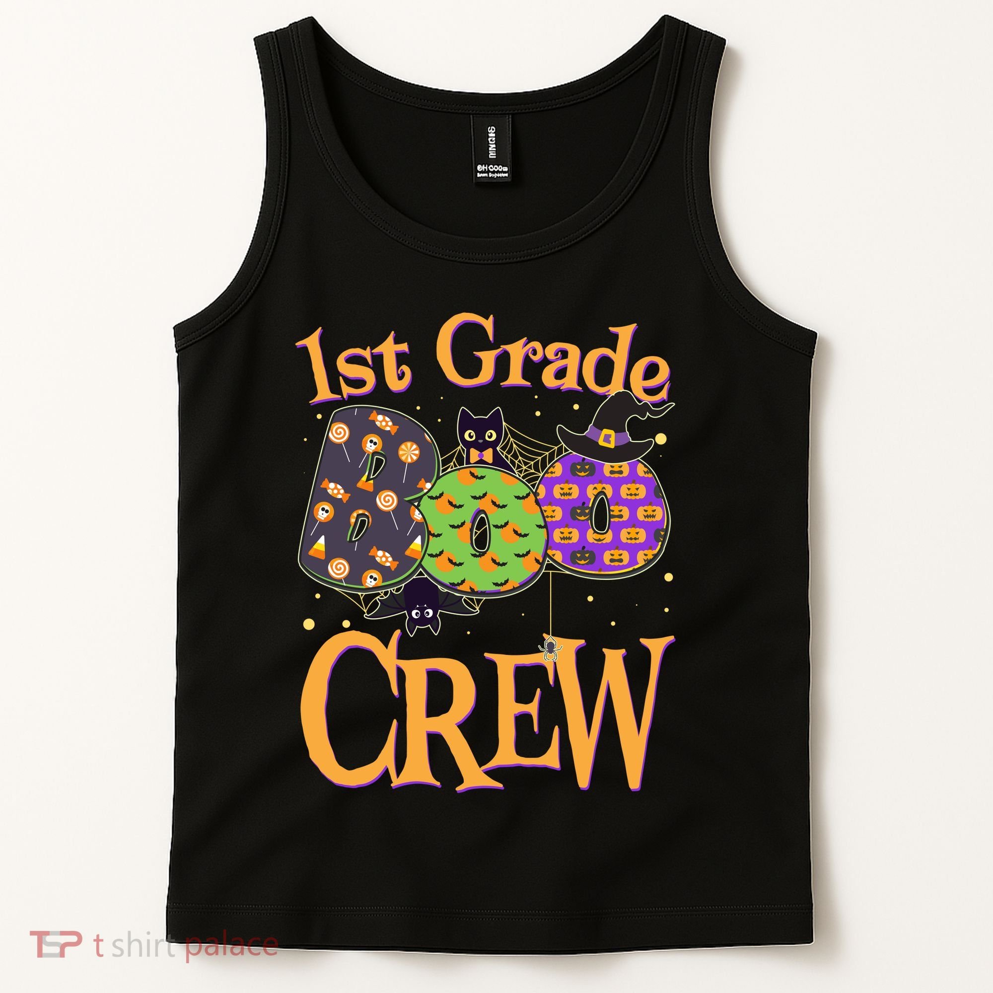 Cute Halloween 1st Grade Boo Crew Tank Top
