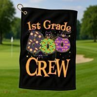 Cute Halloween 1st Grade Boo Crew Golf Towel thumb 1