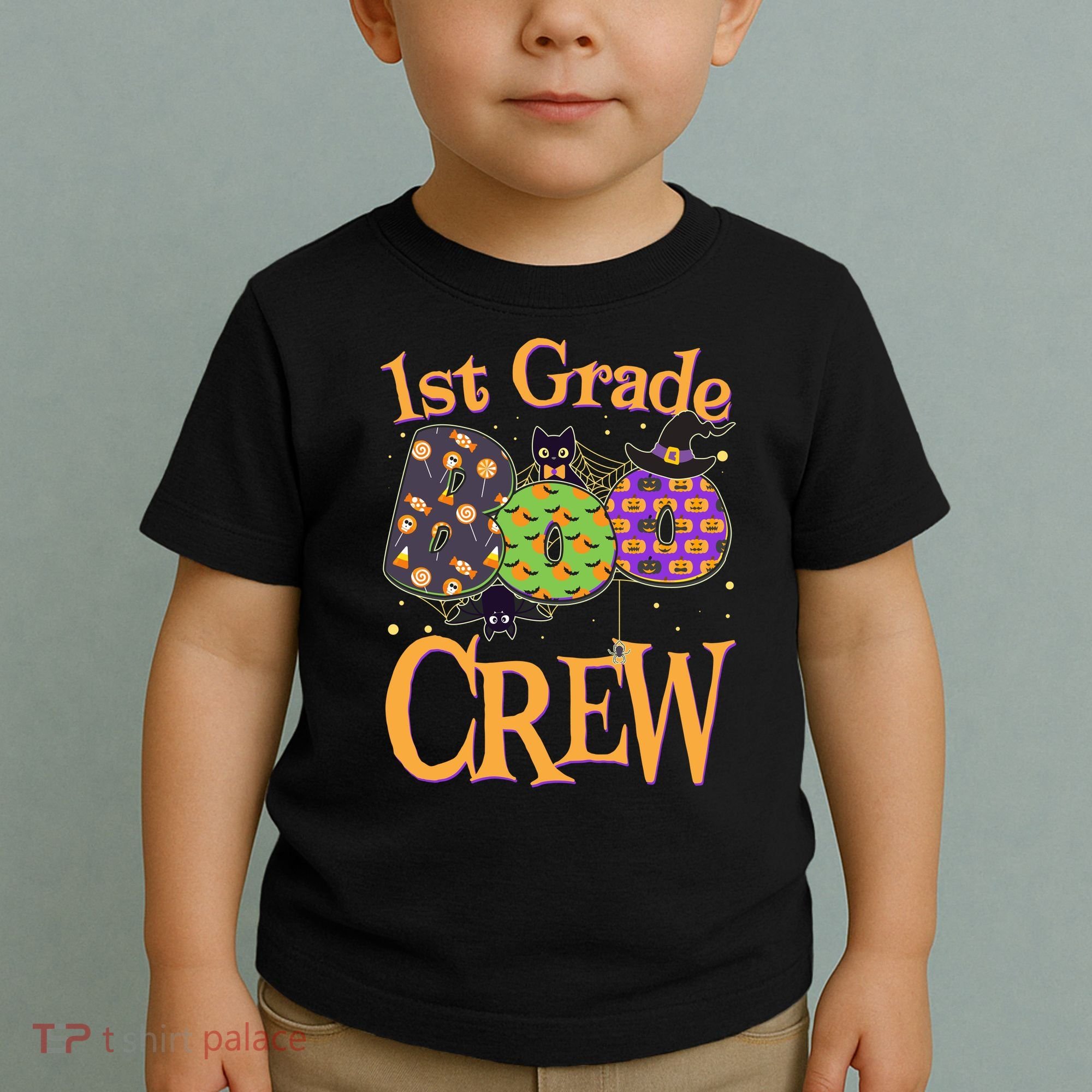 Cute Halloween 1st Grade Boo Crew Toddler T-Shirt