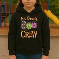 Cute Halloween 1st Grade Boo Crew Kids Hoodie thumb 3