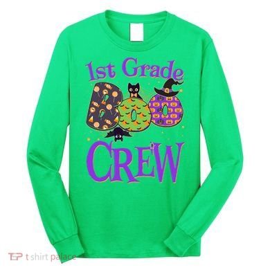 Cute Halloween 1st Grade Boo Crew Long Sleeve Shirt