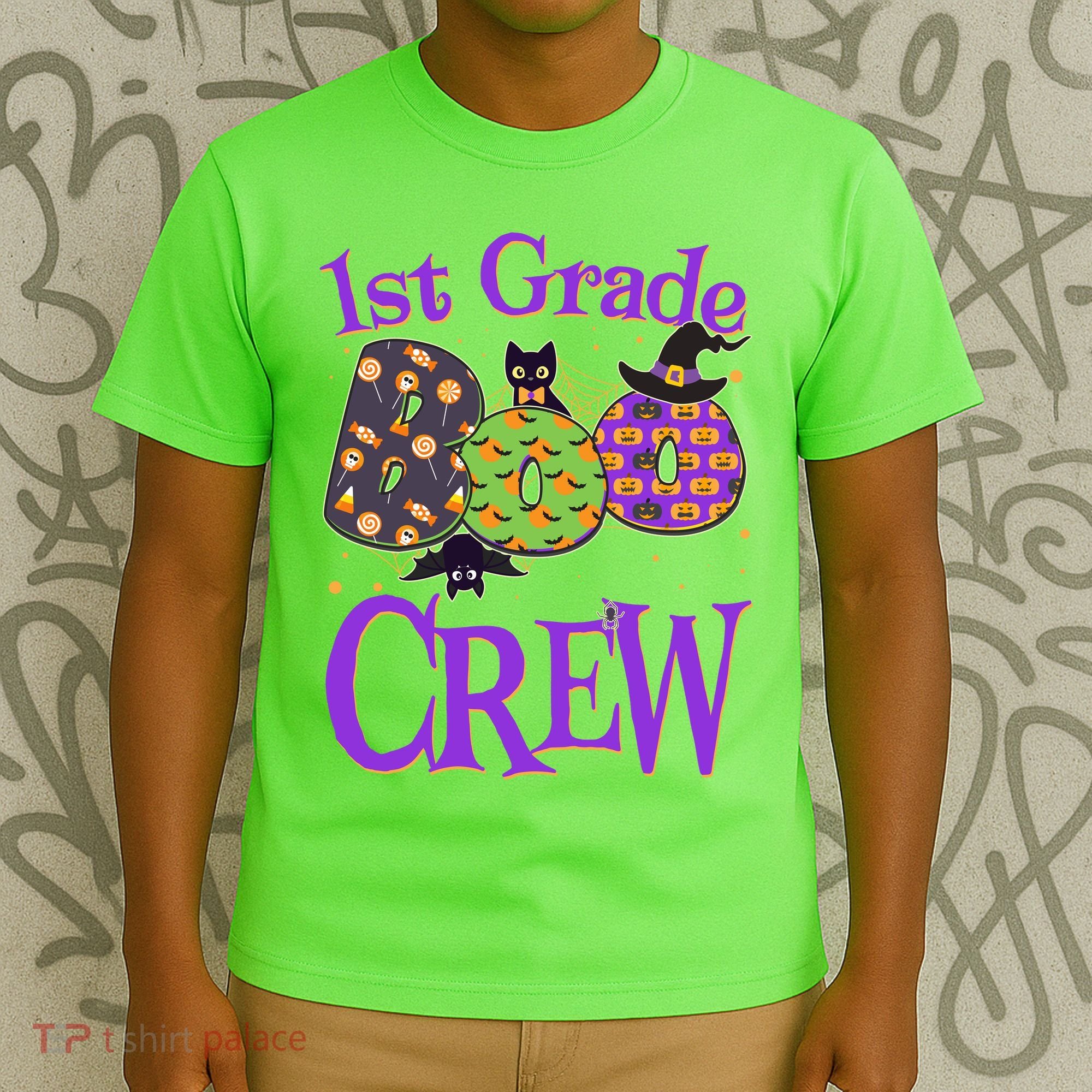 Cute Halloween 1st Grade Boo Crew T-Shirt