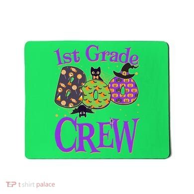 Cute Halloween 1st Grade Boo Crew Mousepad