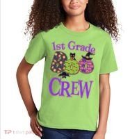 Cute Halloween 1st Grade Boo Crew Kids T-Shirt thumb 2