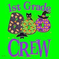 Cute Halloween 1st Grade Boo Crew Kids T-Shirt thumb 4