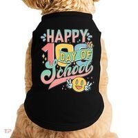 Cute Happy 100th Day Of School Doggie Tank thumb 0