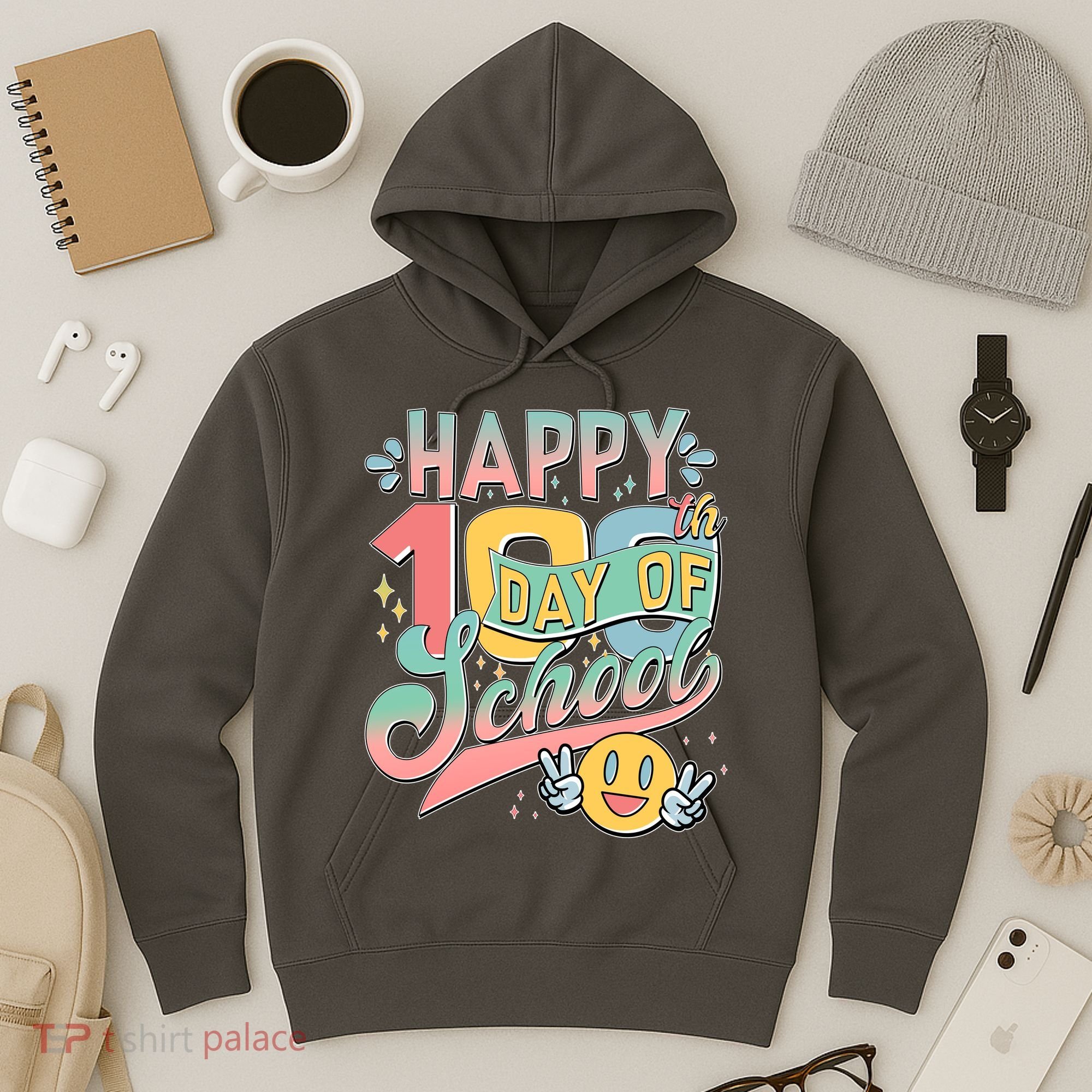 Cute Happy 100th Day Of School Hoodie
