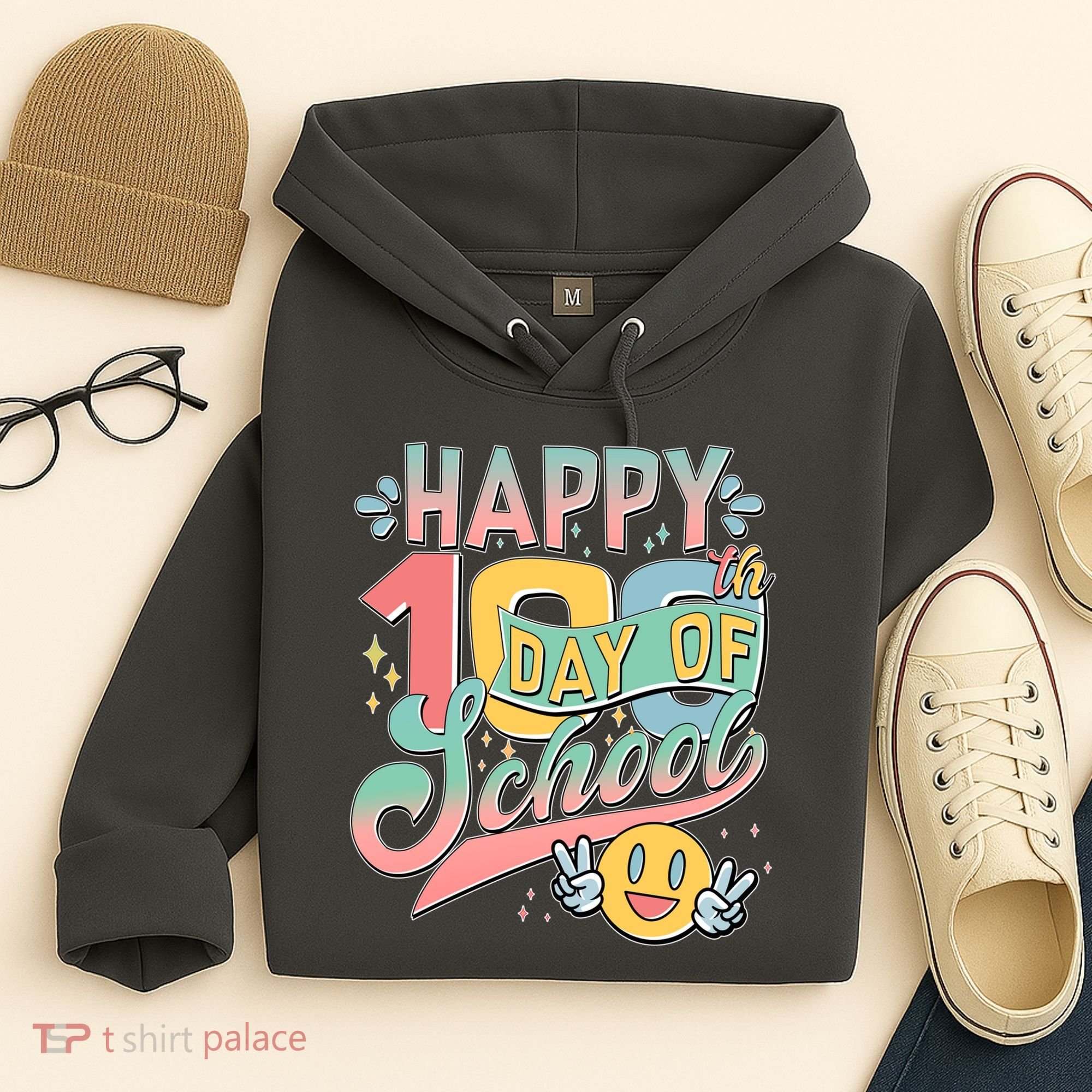 Cute Happy 100th Day Of School Hoodie