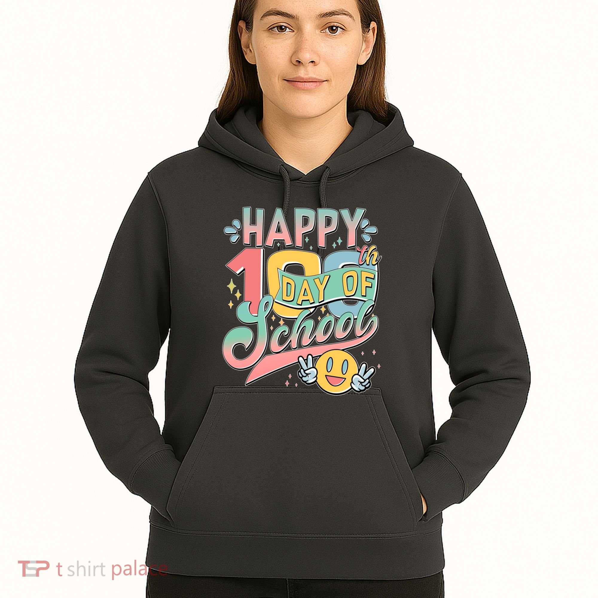 Cute Happy 100th Day Of School Hoodie