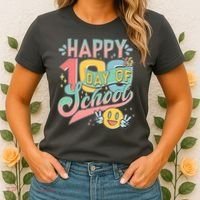 Cute Happy 100th Day Of School Women's T-Shirt thumb 2