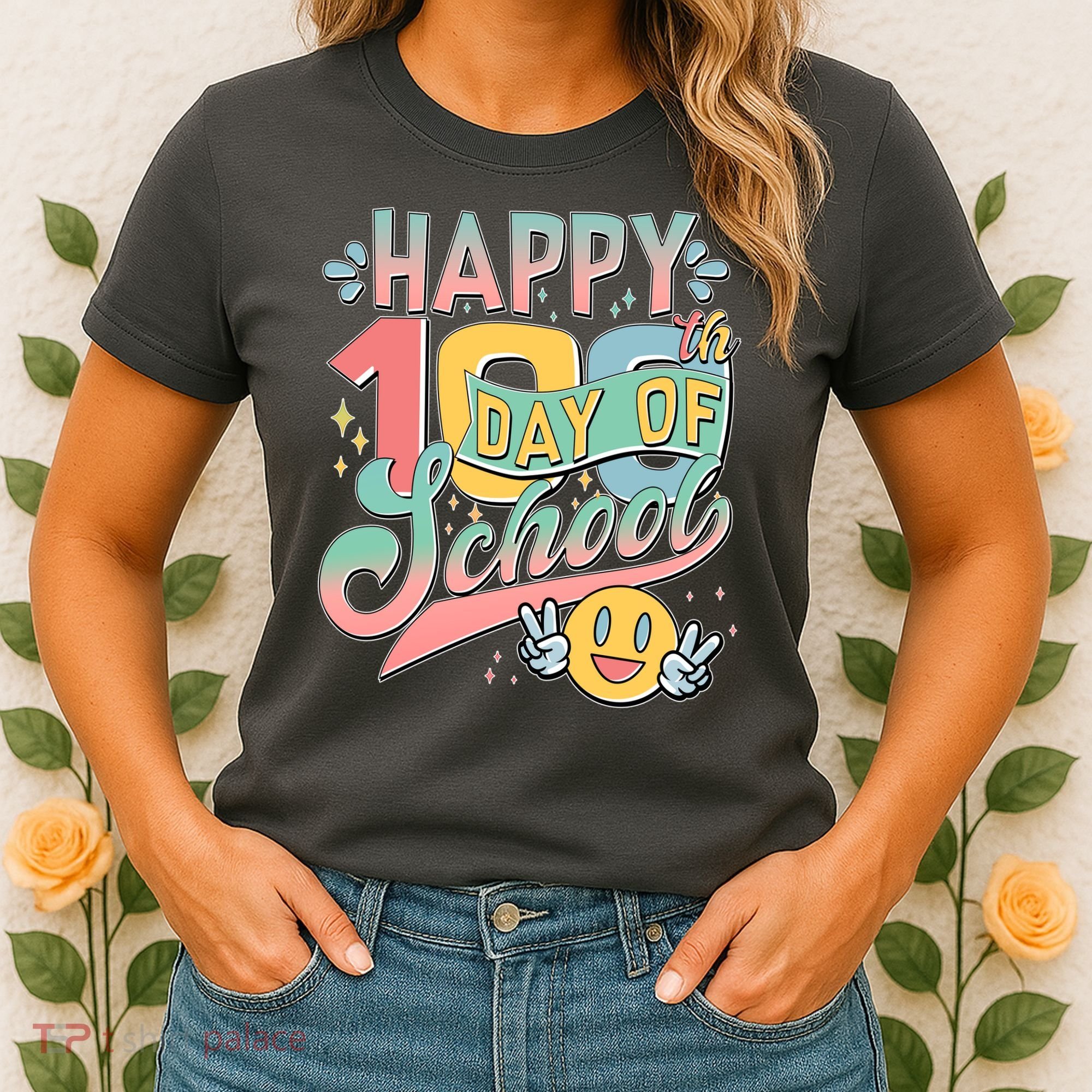 Cute Happy 100th Day Of School Women's T-Shirt