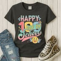Cute Happy 100th Day Of School Women's T-Shirt thumb 3