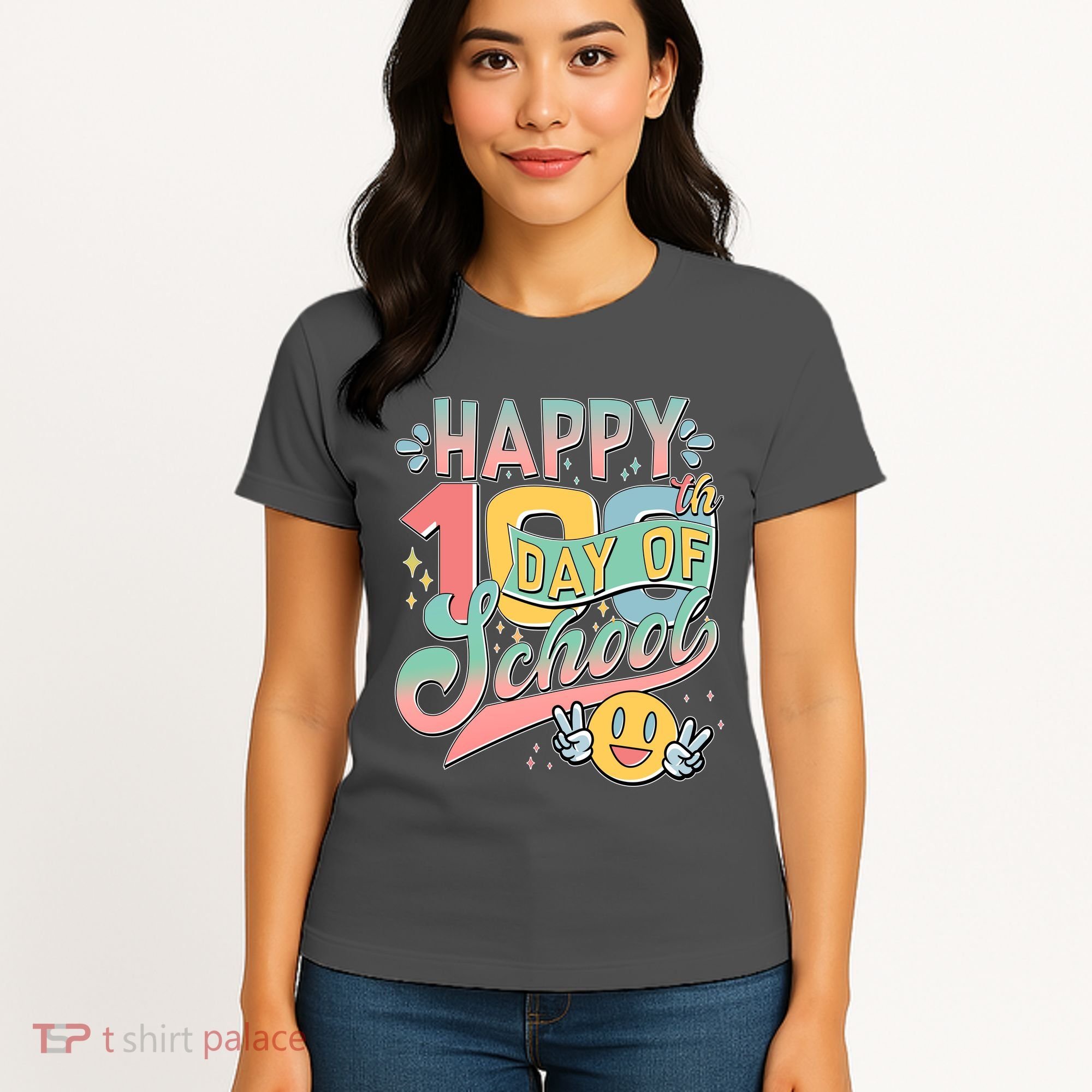 Cute Happy 100th Day Of School Women's T-Shirt