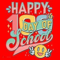 Cute Happy 100th Day Of School Santa Hat thumb 1