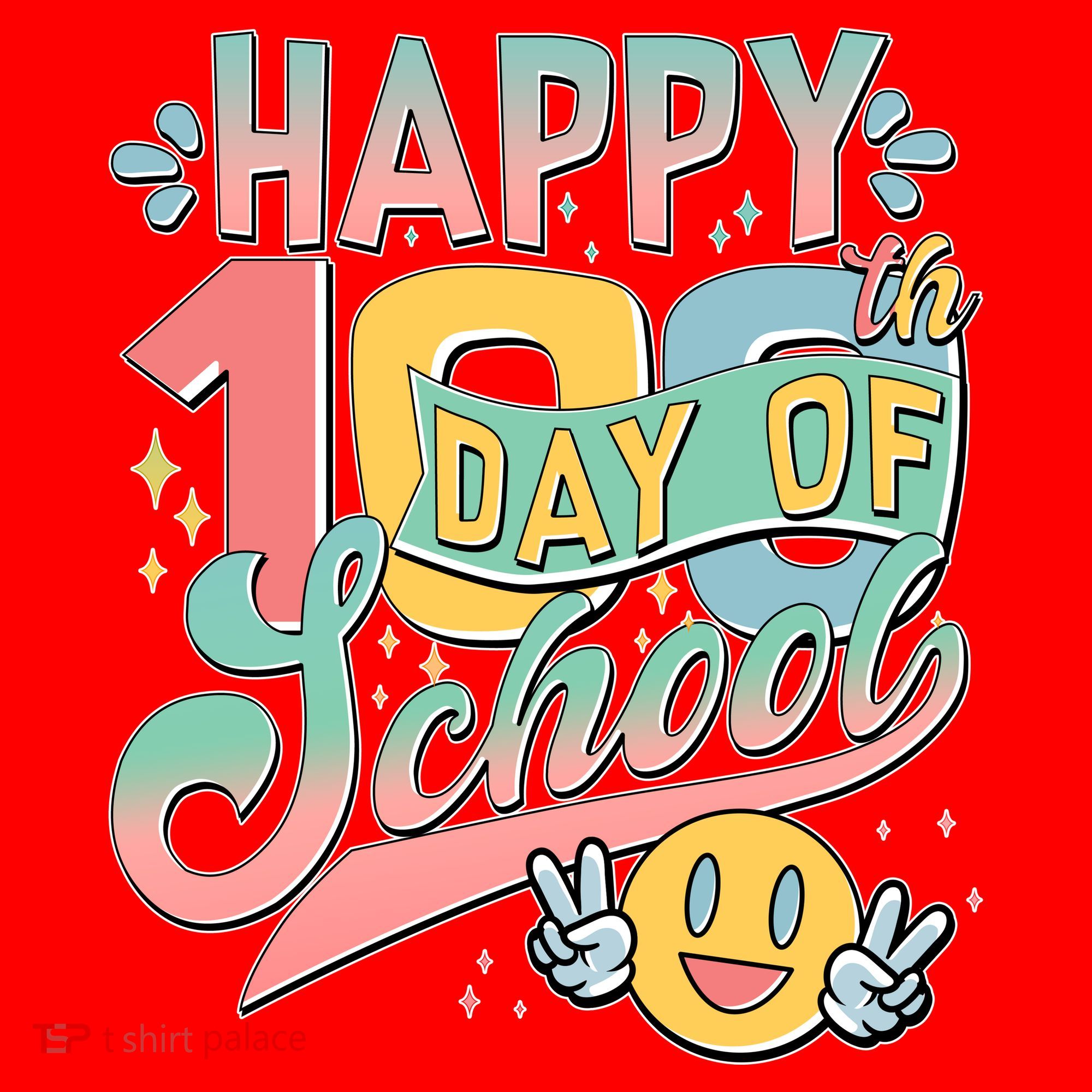 Cute Happy 100th Day Of School Santa Hat