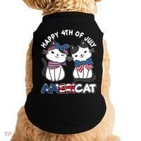 Cute Happy 4th Of July Americat Doggie Tank thumb 0