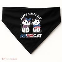 Cute Happy 4th Of July Americat USA-Made Doggie Bandana thumb 0