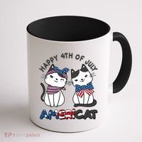 Cute Happy 4th Of July Americat Coffee Mug thumb 1