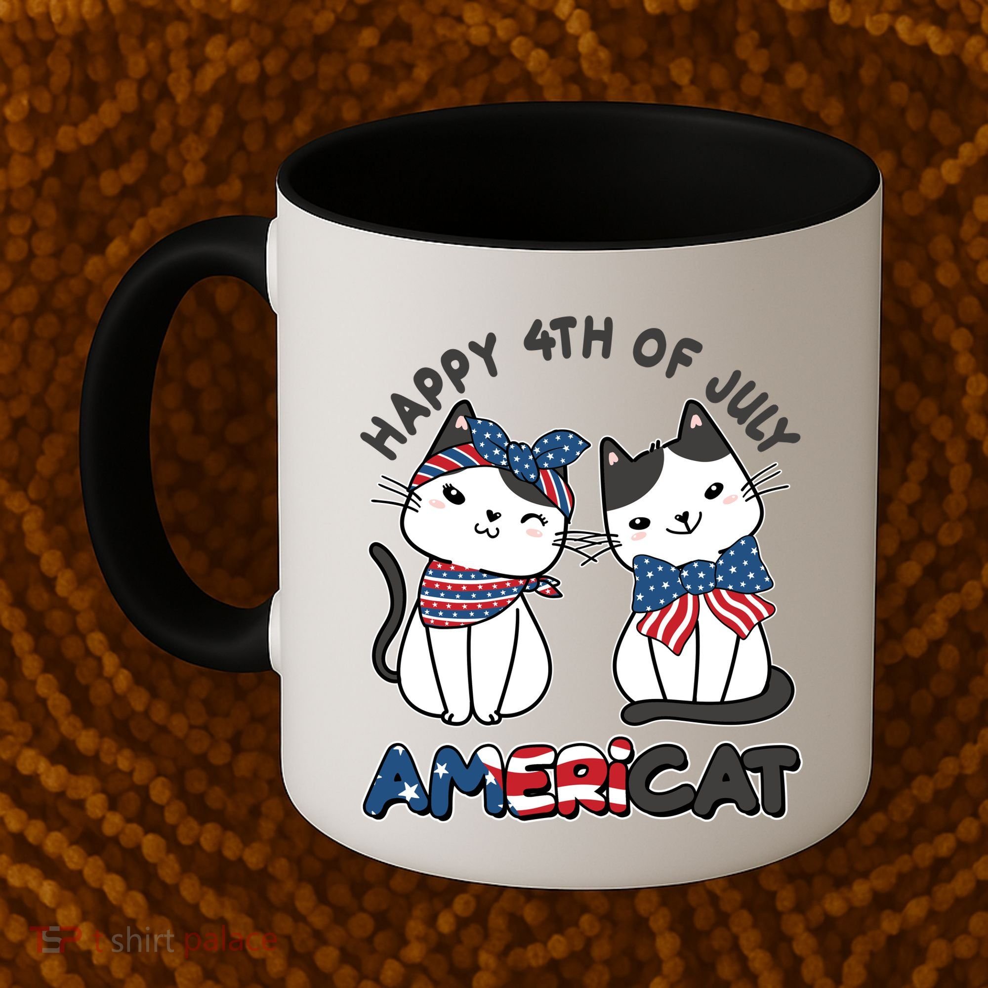 Cute Happy 4th Of July Americat Coffee Mug