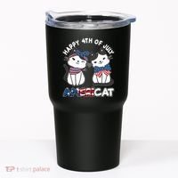 Cute Happy 4th Of July Americat Tumbler thumb 0