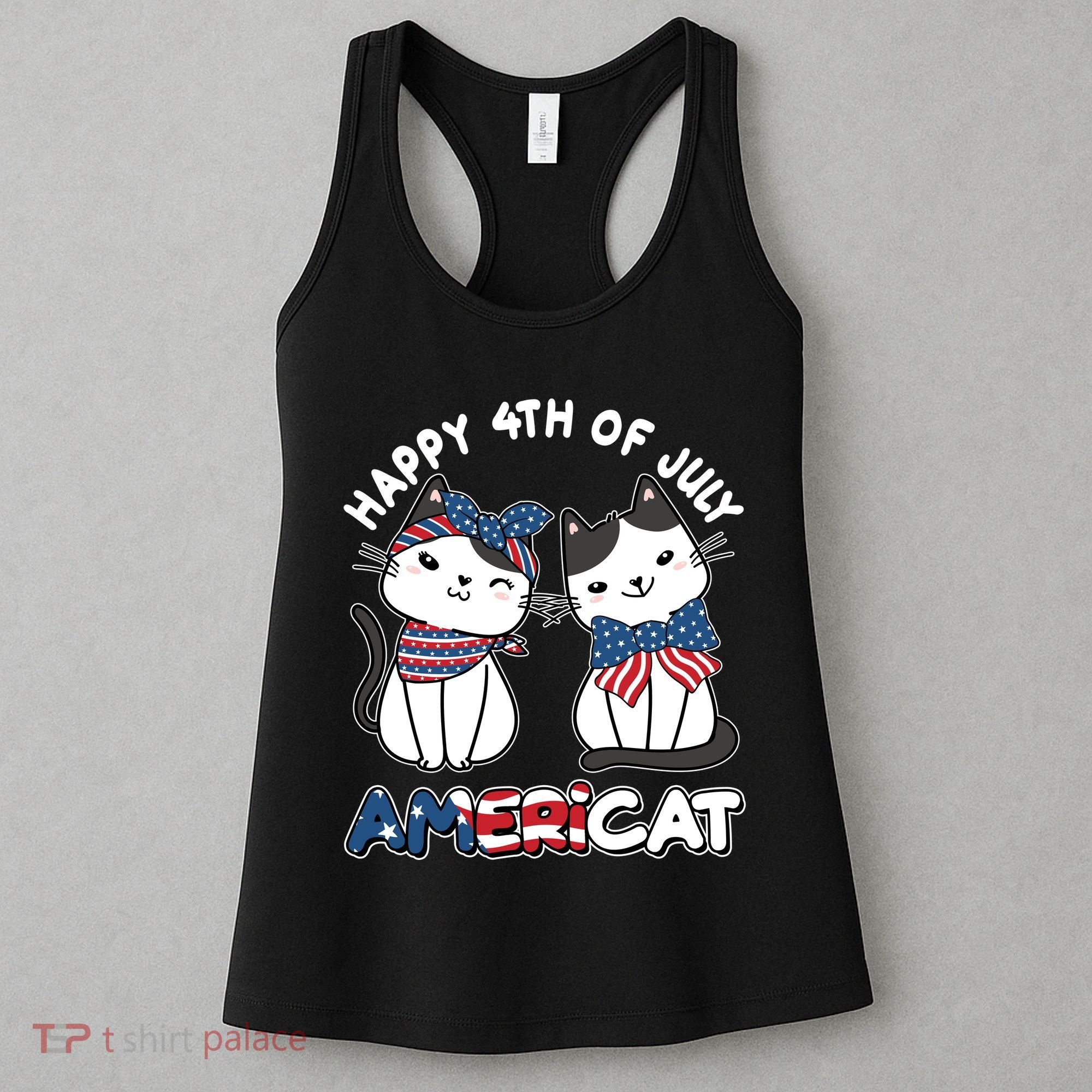 Cute Happy 4th Of July Americat Women's Tank Top