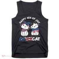 Cute Happy 4th Of July Americat Tank Top thumb 0