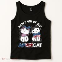 Cute Happy 4th Of July Americat Tank Top thumb 2
