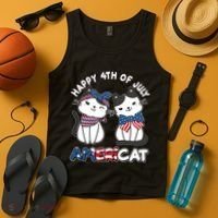 Cute Happy 4th Of July Americat Tank Top thumb 4