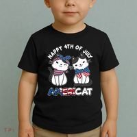 Cute Happy 4th Of July Americat Toddler T-Shirt thumb 2