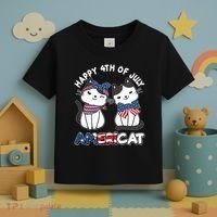 Cute Happy 4th Of July Americat Toddler T-Shirt thumb 3