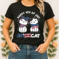 Cute Happy 4th Of July Americat Women's T-Shirt thumb 2