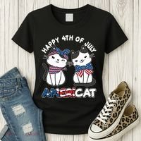 Cute Happy 4th Of July Americat Women's T-Shirt thumb 3