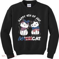 Cute Happy 4th Of July Americat Kids Sweatshirt thumb 0