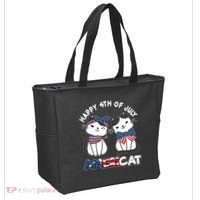 Cute Happy 4th Of July Americat Tote Bag thumb 2