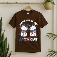 Cute Happy 4th Of July Americat T-Shirt thumb 2