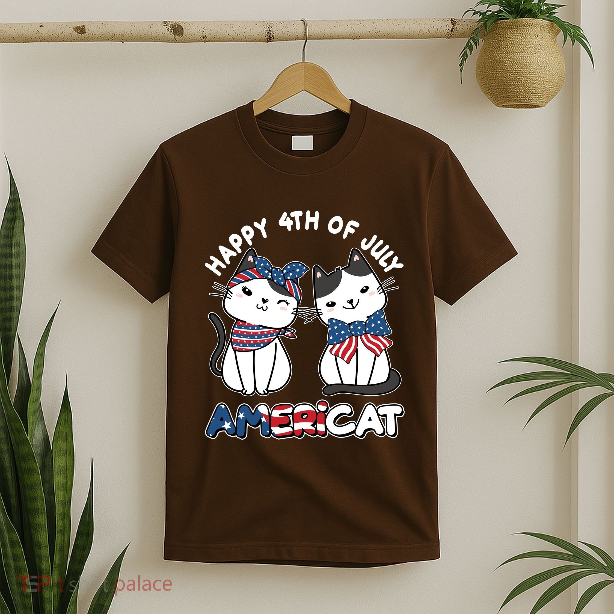Cute Happy 4th Of July Americat T-Shirt