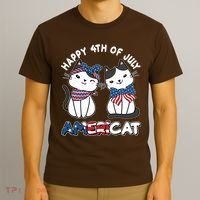 Cute Happy 4th Of July Americat T-Shirt thumb 3